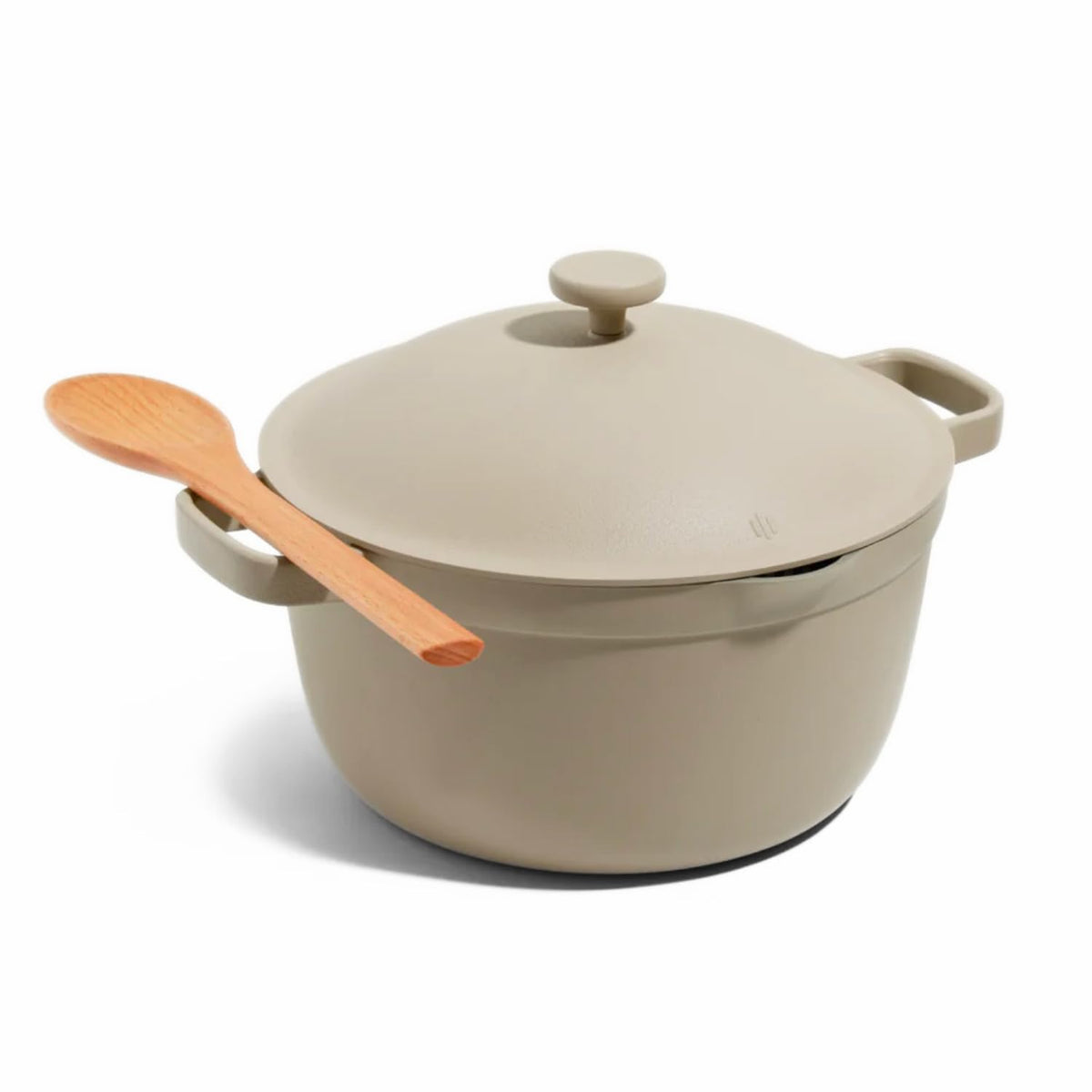 Our Place Perfect Pot with 5.5 qt capacity and lid for family meals.