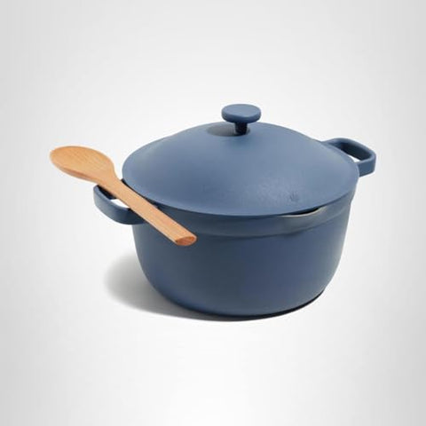 Our Place Perfect Pot includes a Beechwood Spoon for serving.