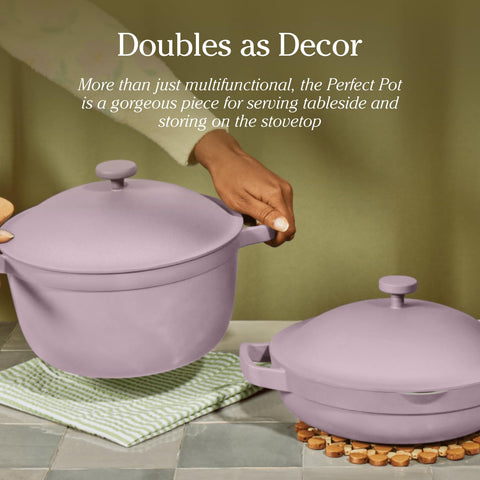Our Place Perfect Pot weighs 4.5 pounds for easy lifting.