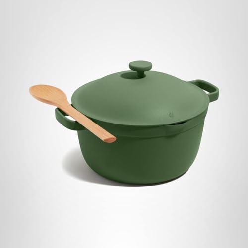 Our Place Perfect Pot elegant dome lid adds style and steady steam control.