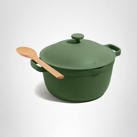 Our Place Perfect Pot elegant dome lid adds style and steady steam control.