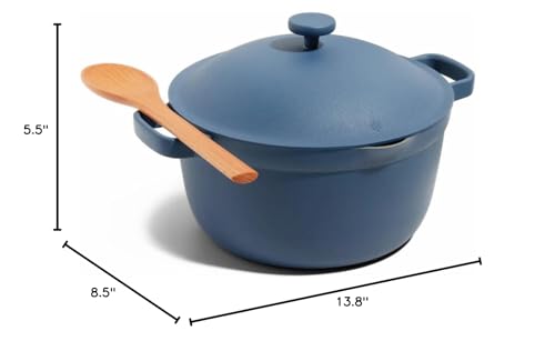 Our Place Perfect Pot features a dome-shaped lid that traps steam.