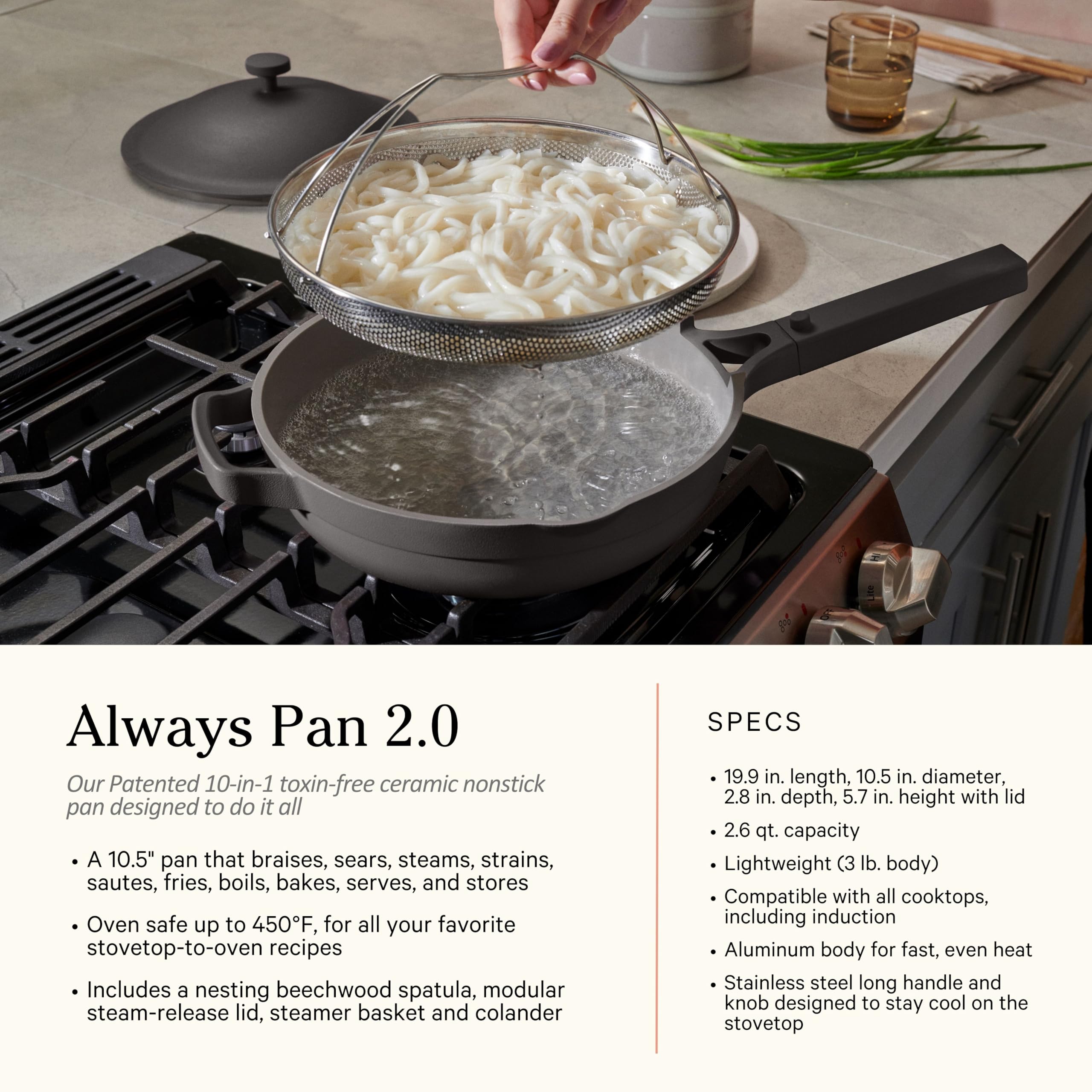 Our Place Perfect Pot full size in sage ideal for braising and simmering