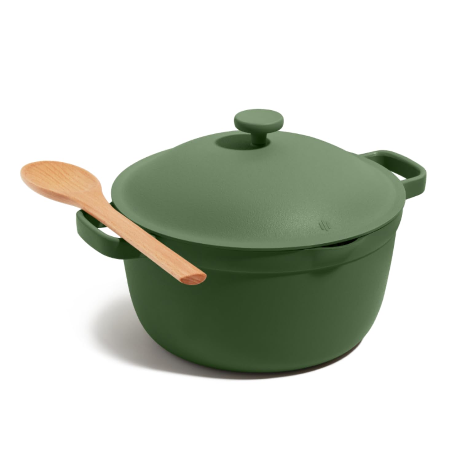 Our Place Perfect Pot steam-release lid enables efficient steam control for quicker meals.