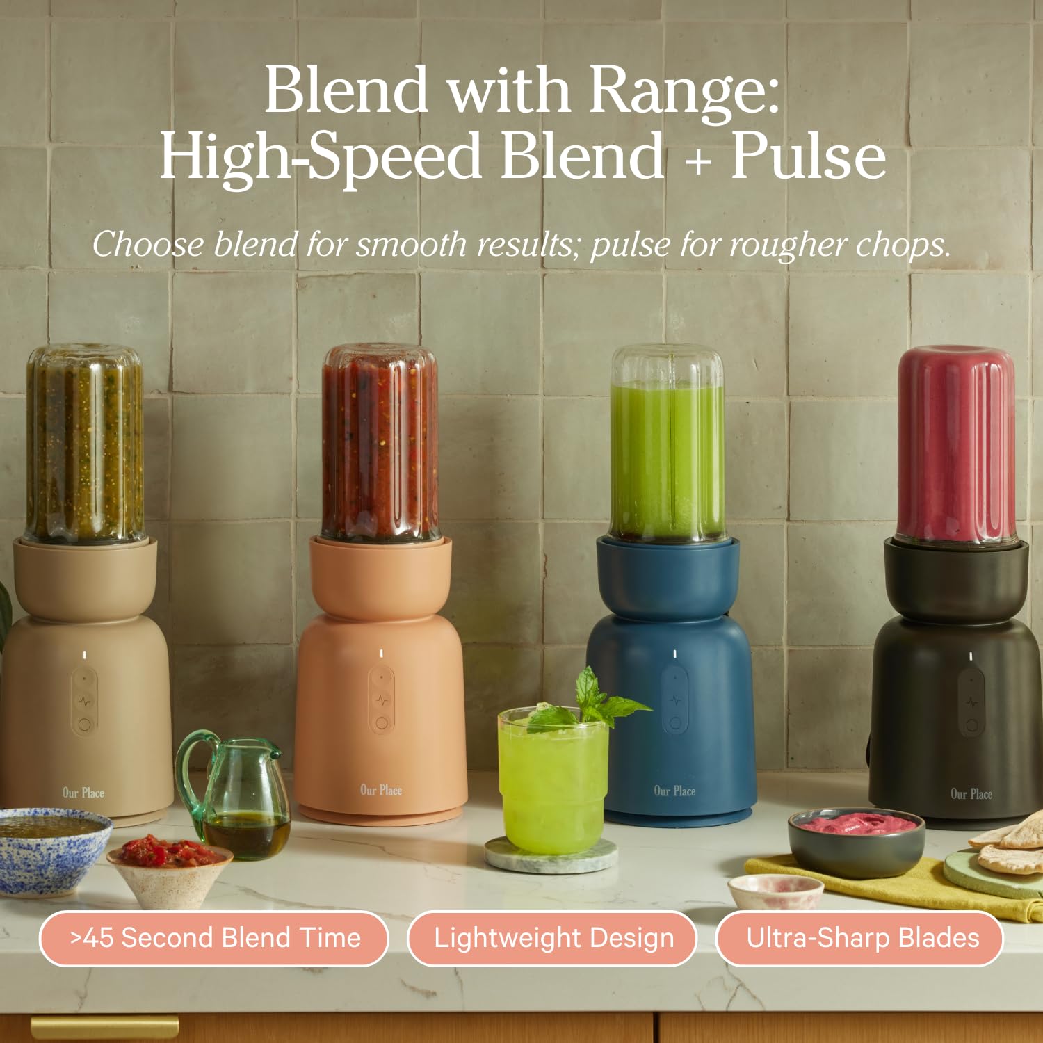 Our Place Splendor Blender two blending modes enable versatile textures.