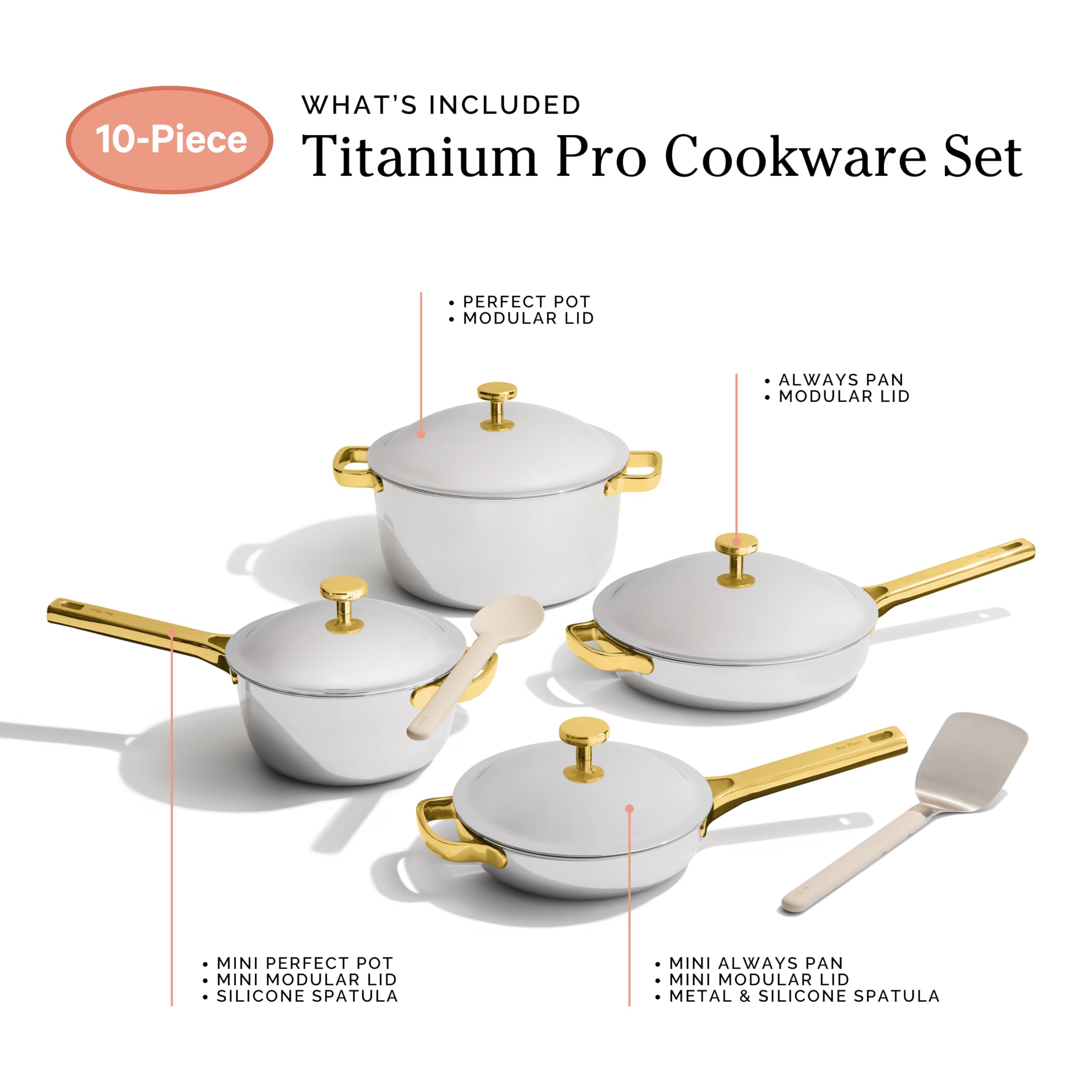 Our Place Titanium Pro Interior No-Coating, nonstick performance without traditional coatings.