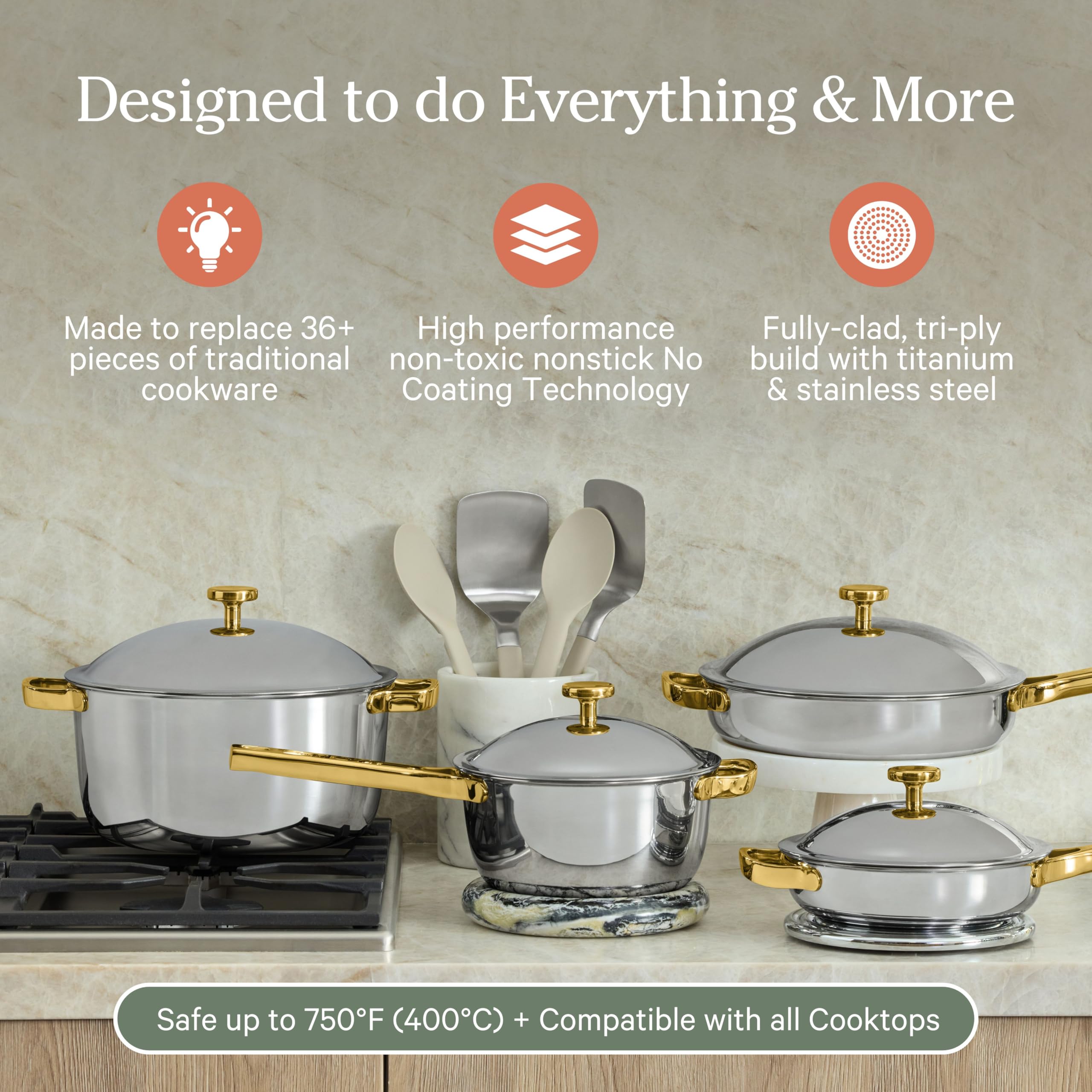 Our Place Titanium Pro Perfect Pot Pro, durable pot for soups, grains, and braises.