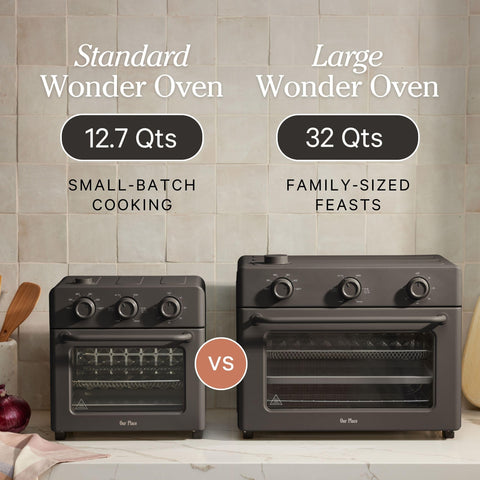 Our Place Wonder Oven compact countertop design saves kitchen space.