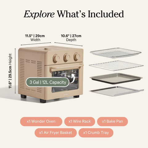 Our Place Wonder Oven control panel with easy presets and timer.