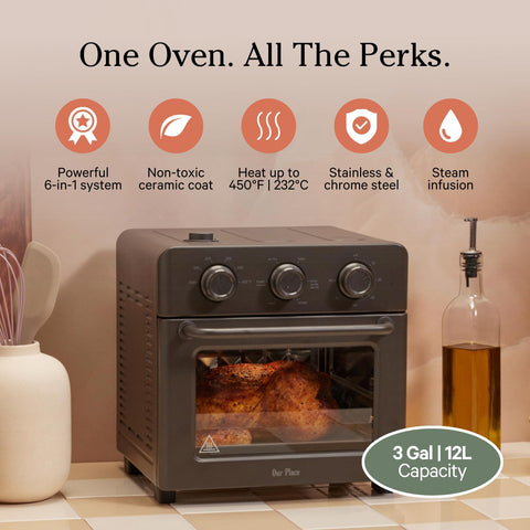 Our Place Wonder Oven demonstrates rapid heat for quick weeknight meals.