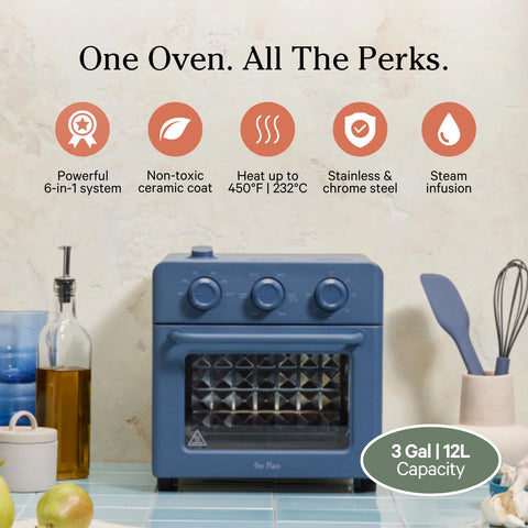Our Place Wonder Oven steam infusion feature refreshing moisture in foods