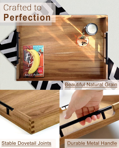 OurMiao durable wood tray with a smooth, easy-clean finish.