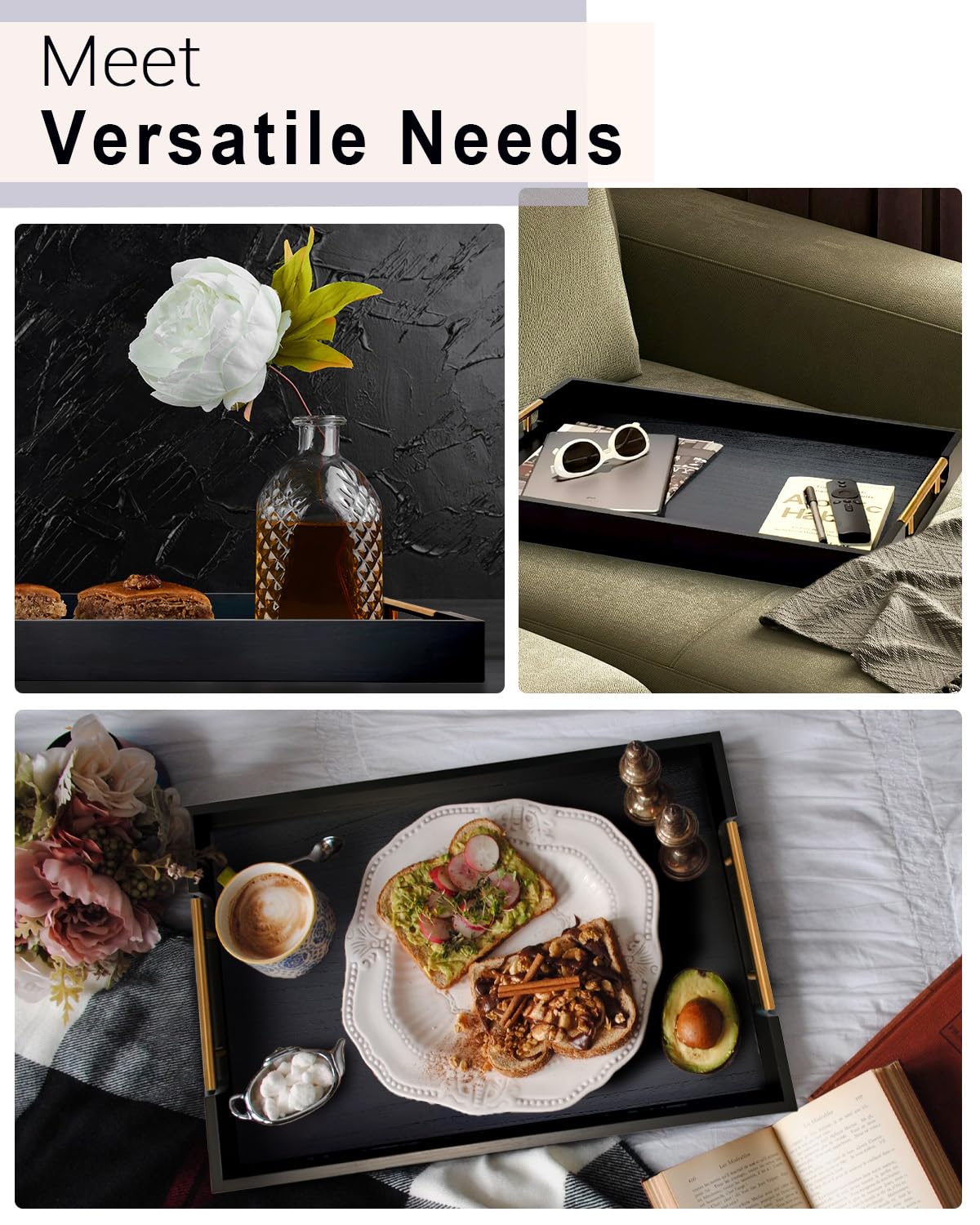 OurMiao gold handles offer comfortable grip for carrying dishes