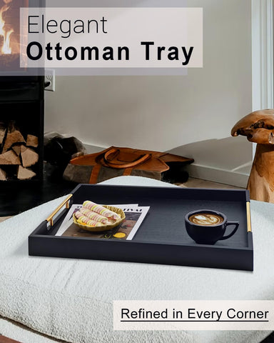 OurMiao rectangle tray on a coffee table adds organization and décor