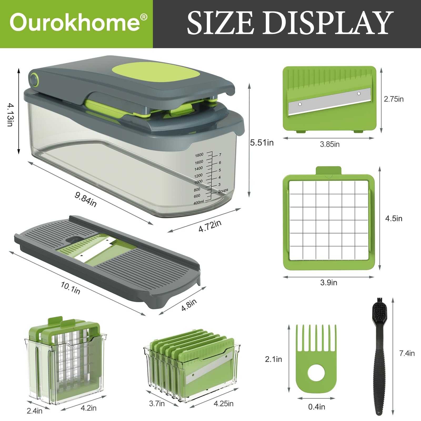 Ourokhome safe hand guard prevents slips during chopping.
