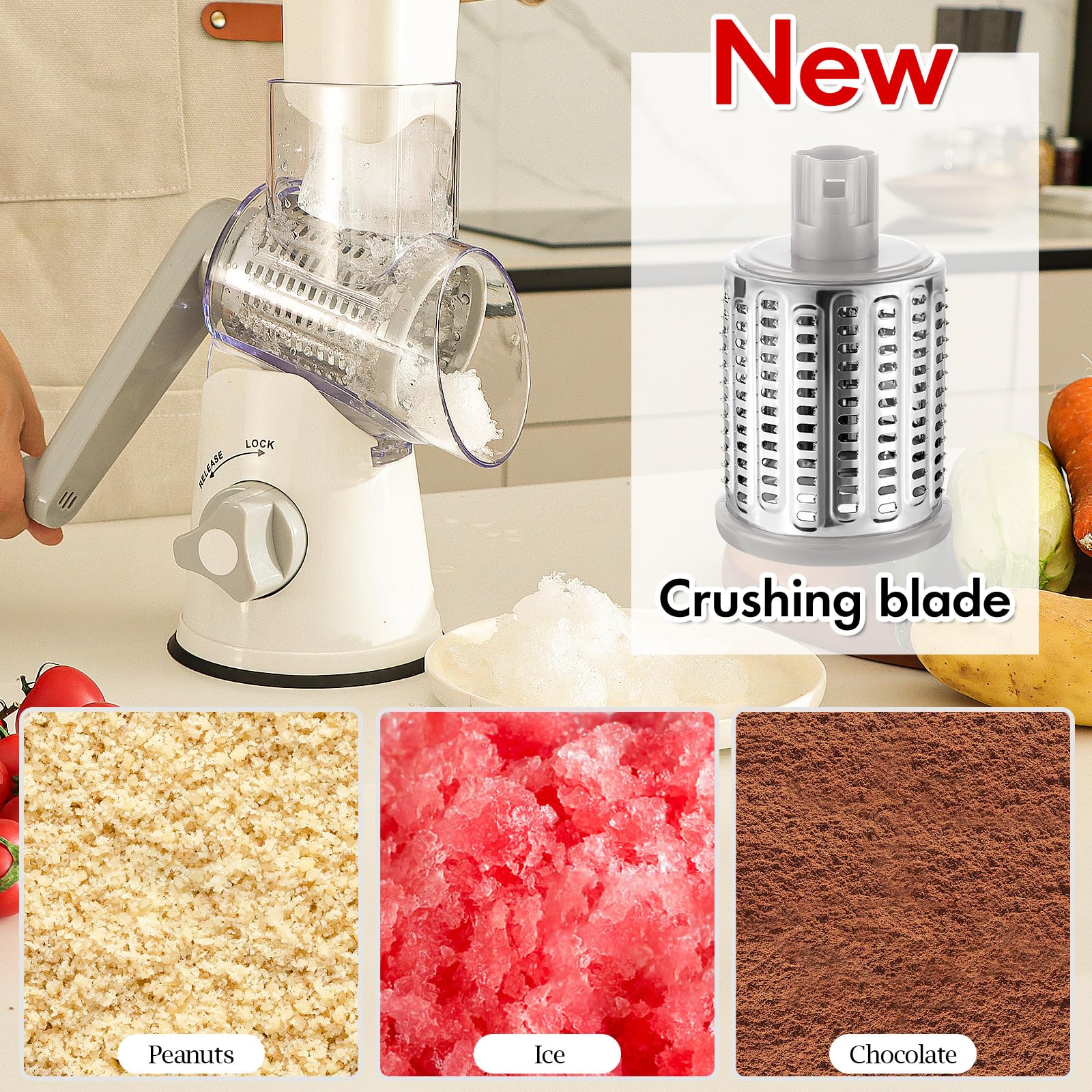 Ourokhome cheese grater suction base shown on a clean countertop for stable use.