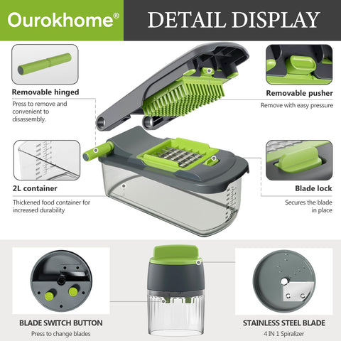 Ourokhome 2-liter collection tray keeps chopped ingredients organized