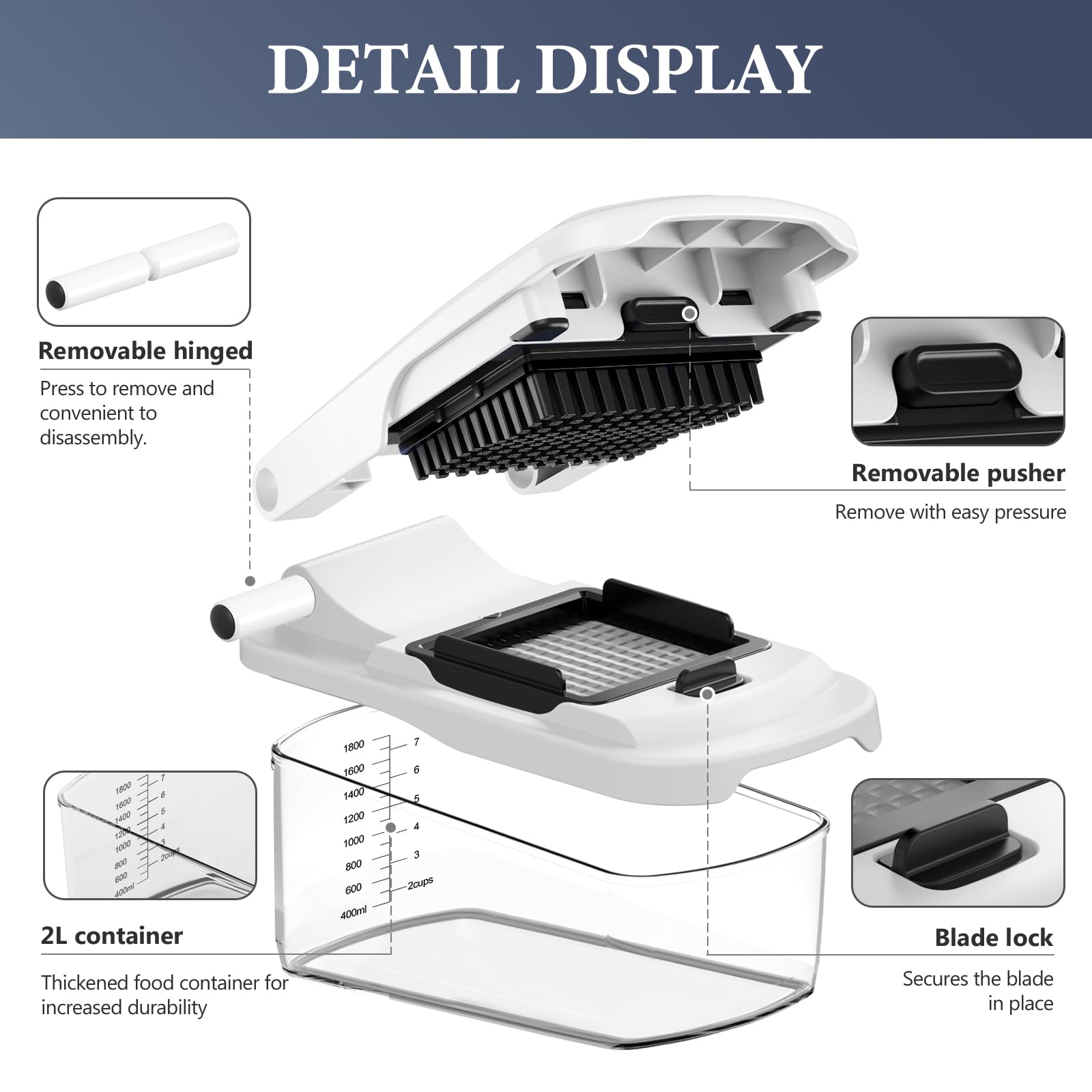 Ourokhome 2l collection tray catches chopped ingredients neatly