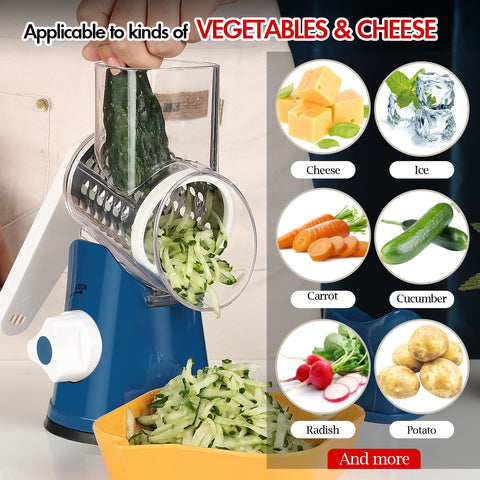 Five blade system of Ourokhome rotary grater illustrated