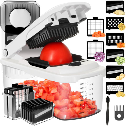 Ourokhome food chopper container with measurement scale for precise ingredient prep