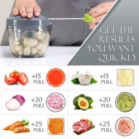 Ourokhome garlic mincer with 425 stainless steel blades for sharp garlic chopping.