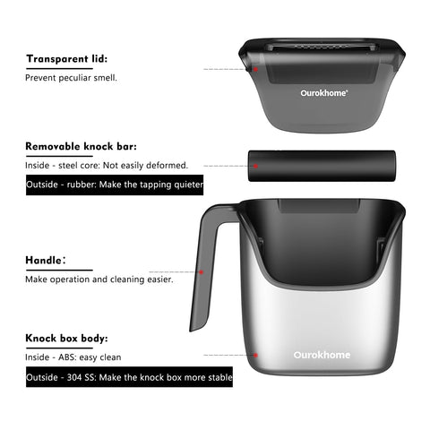 Ourokhome knock bar removable for easy cleaning after use.