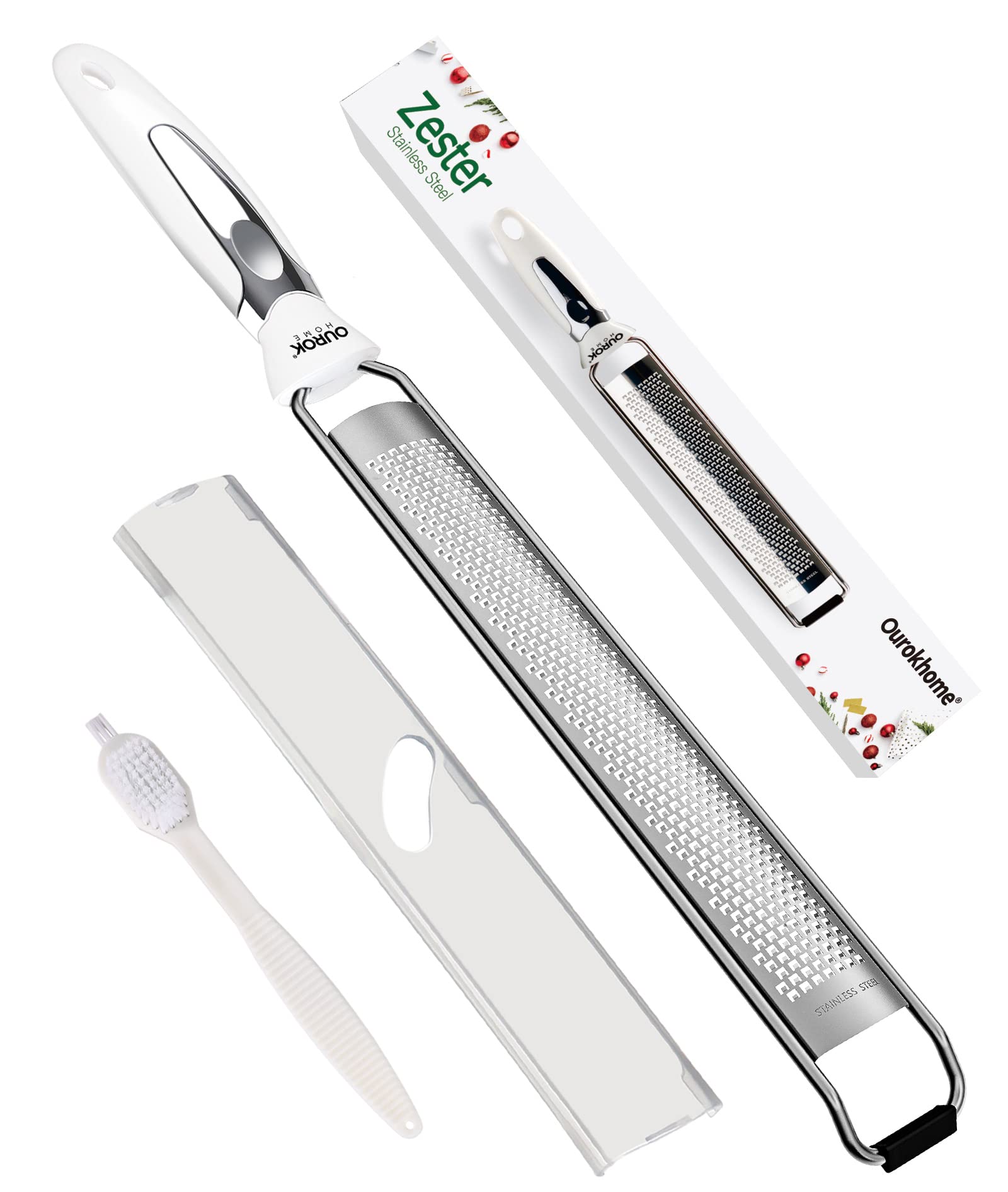 Ourokhome lemon zester in action releasing fresh zest for cakes