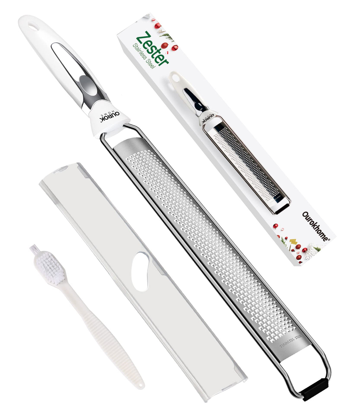 Ourokhome lemon zester in action releasing fresh zest for cakes