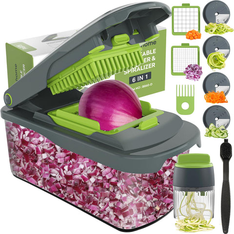 Ourokhome onion chopper with container enables fast, mess-free dicing for meals