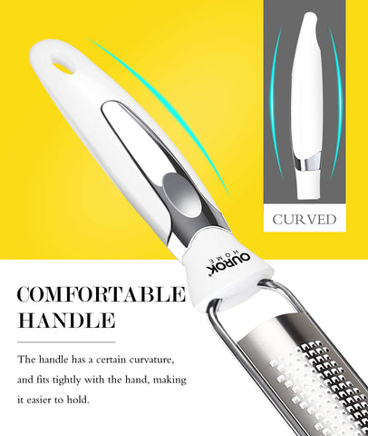 Ourokhome parmesan grater shaves cheese onto soup for richer flavor