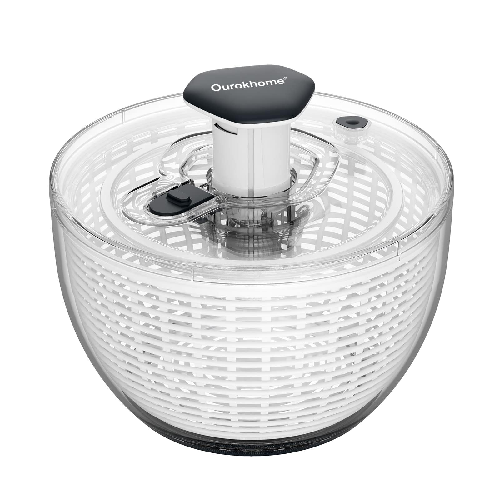 Ourokhome Salad Spinner base unit shown for stable, mess-free drying after washing.