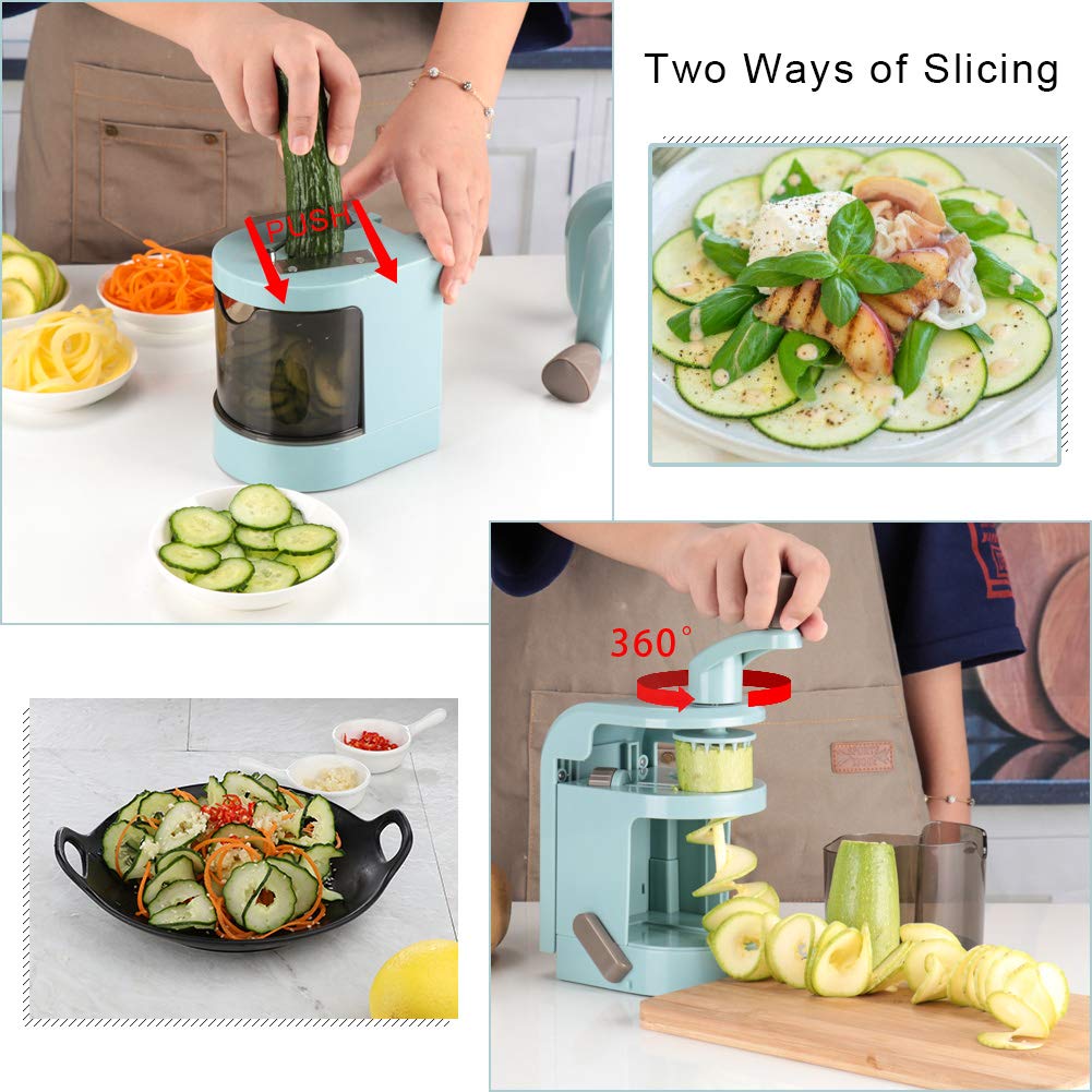 Ourokhome easy-clean spiralizer includes a cleaning brush for simple maintenance.