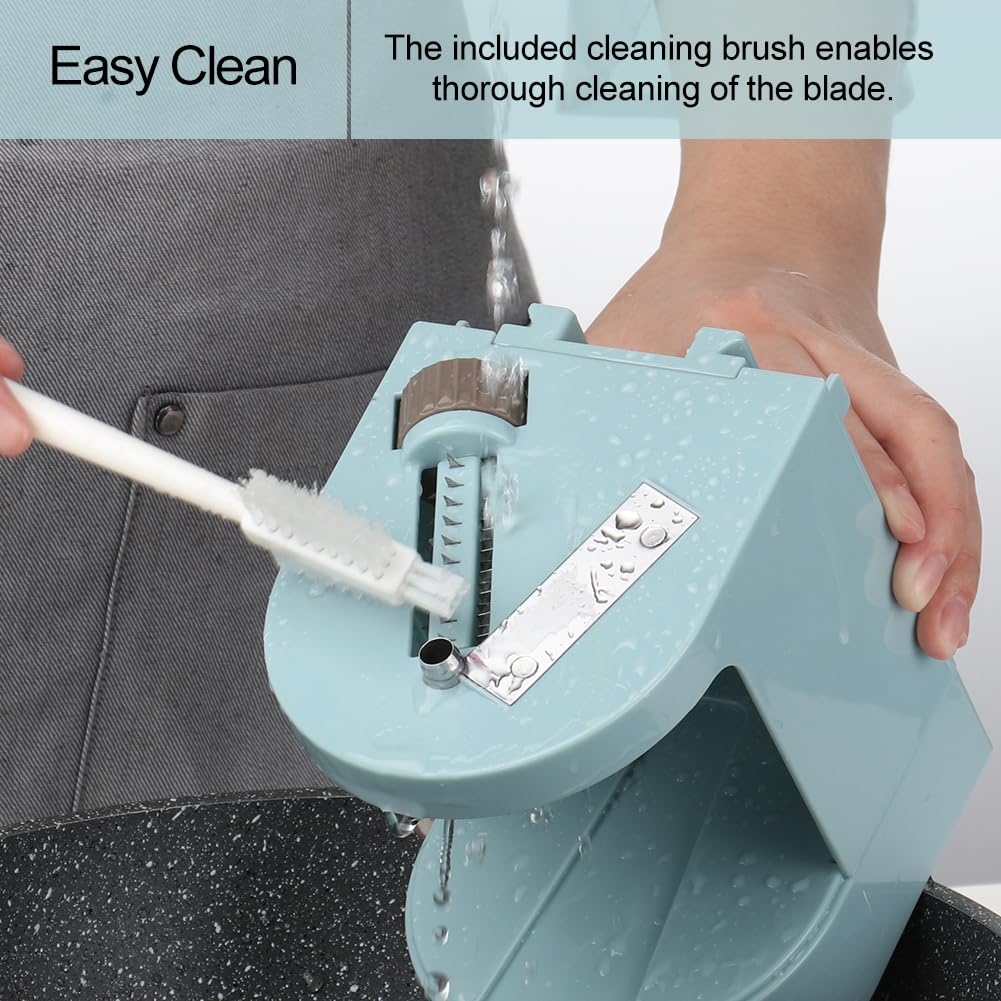 Ourokhome vegetable spiralizer with cleaning brush for convenient cleanup.