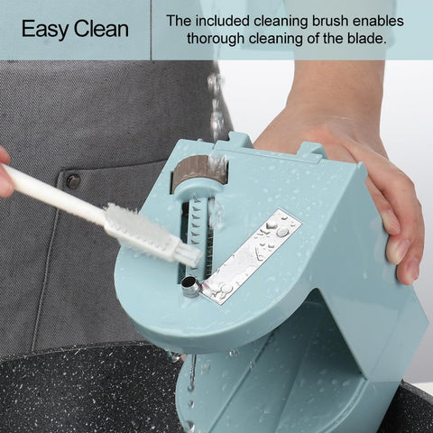 Ourokhome vegetable spiralizer with cleaning brush for convenient cleanup.