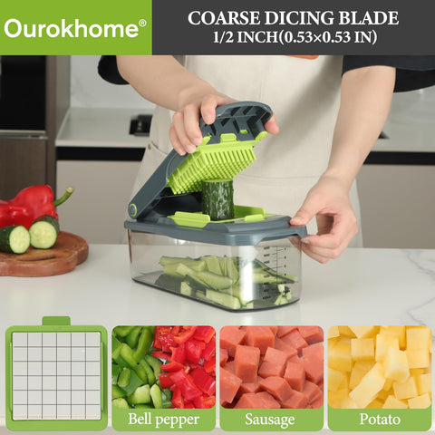 Ourokhome chopper blade lock ensures stable, precise chopping during use.
