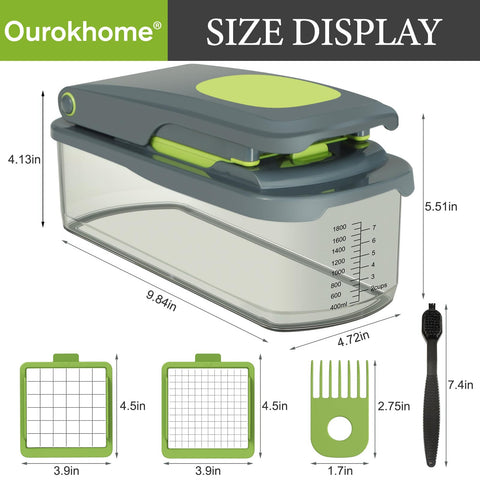 Top rack dishwasher-safe blades simplify cleanup after use.
