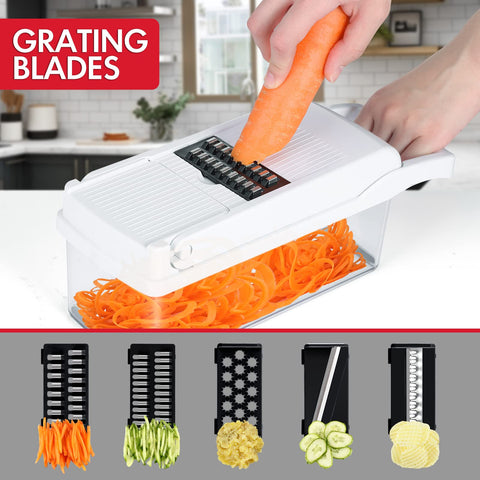 Ourokhome 1.7 L tray catches chopped veggies neatly.