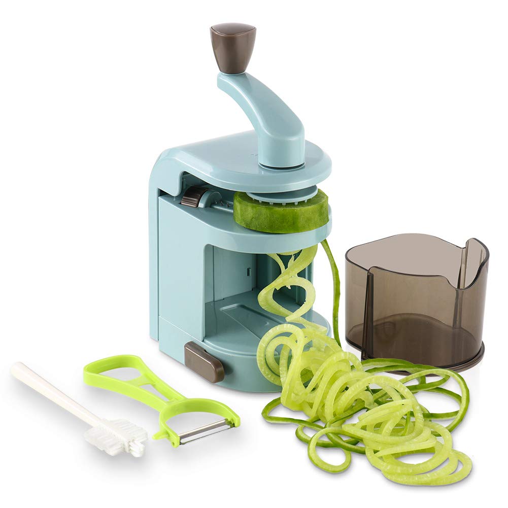 Ourokhome vegetable spiralizer with vertical structure enables effortless noodle prep.