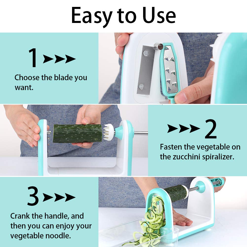 Ourokhome Zucchini Noodle Maker blades stay sharp for tough vegetables