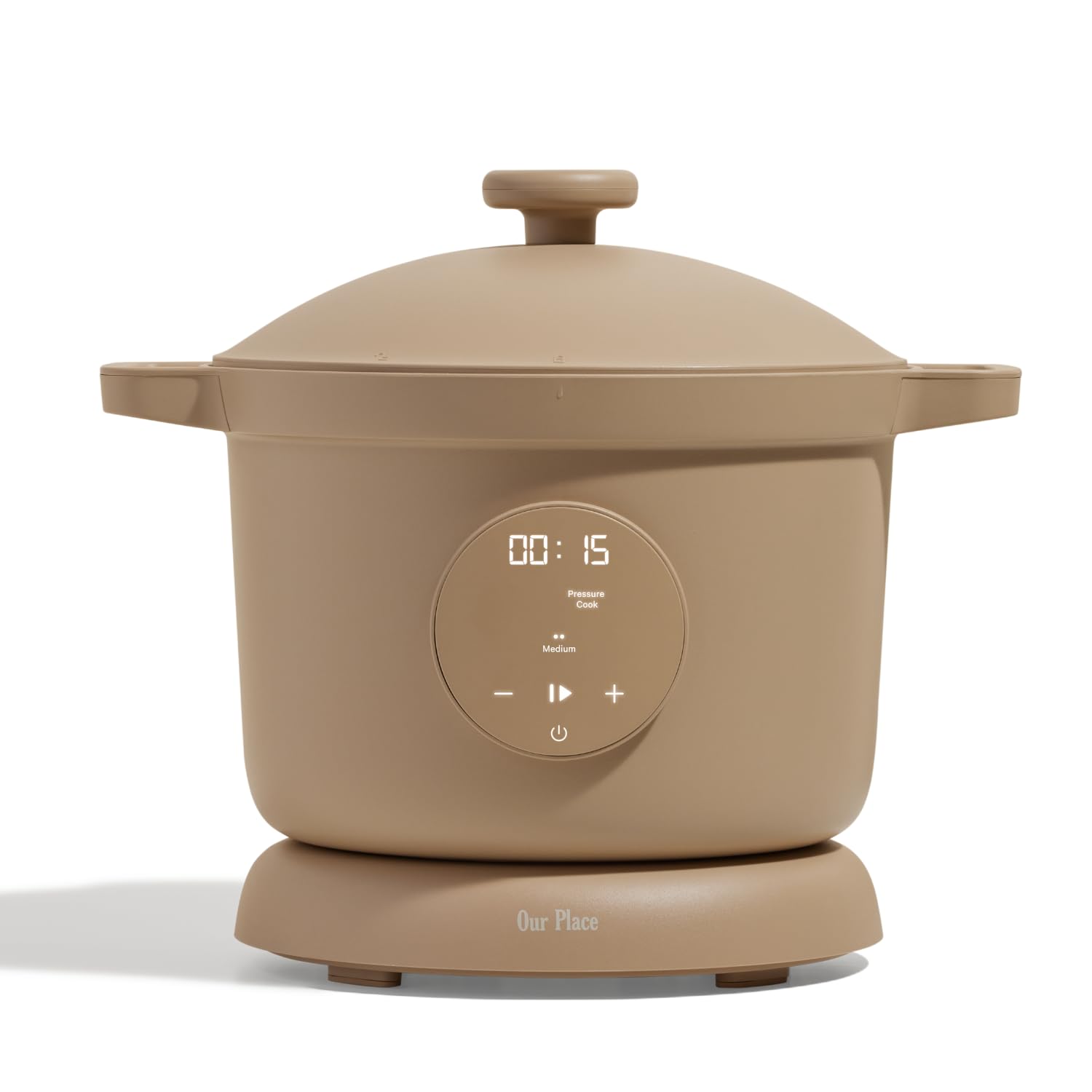 Our Place Dream Cooker front view on the counter, ideal for quick weeknight meals.
