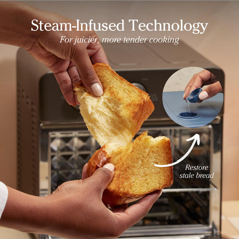 Our Place Large Wonder Oven air fryer basket shown for convenient crispy results.