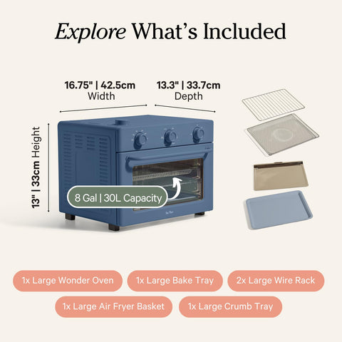 Our Place Large Wonder Oven bake pan and tray demonstrate easy meal prep.