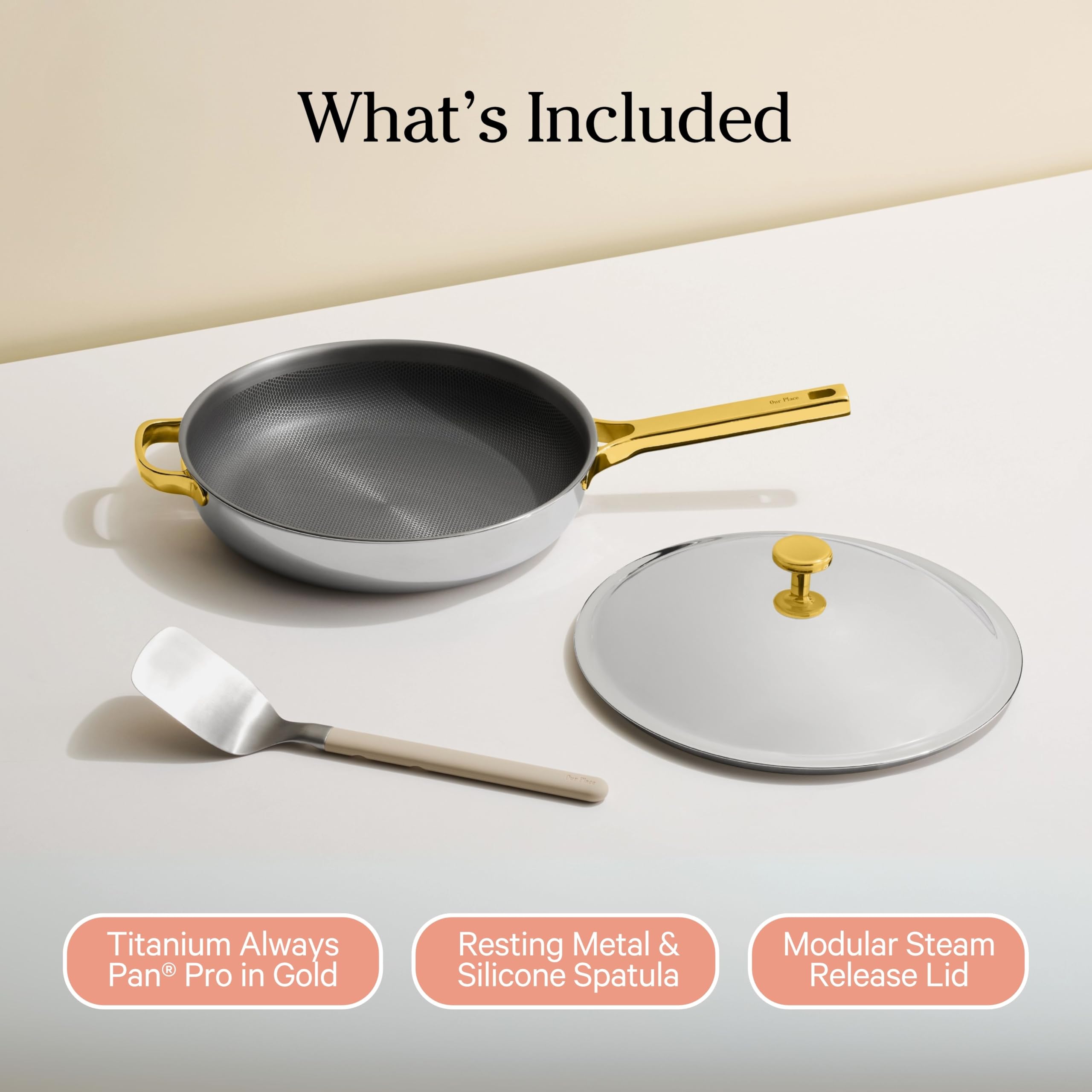 Our Place Titanium Always Pan Pro oven-safe shot demonstrates durability up to 750°F