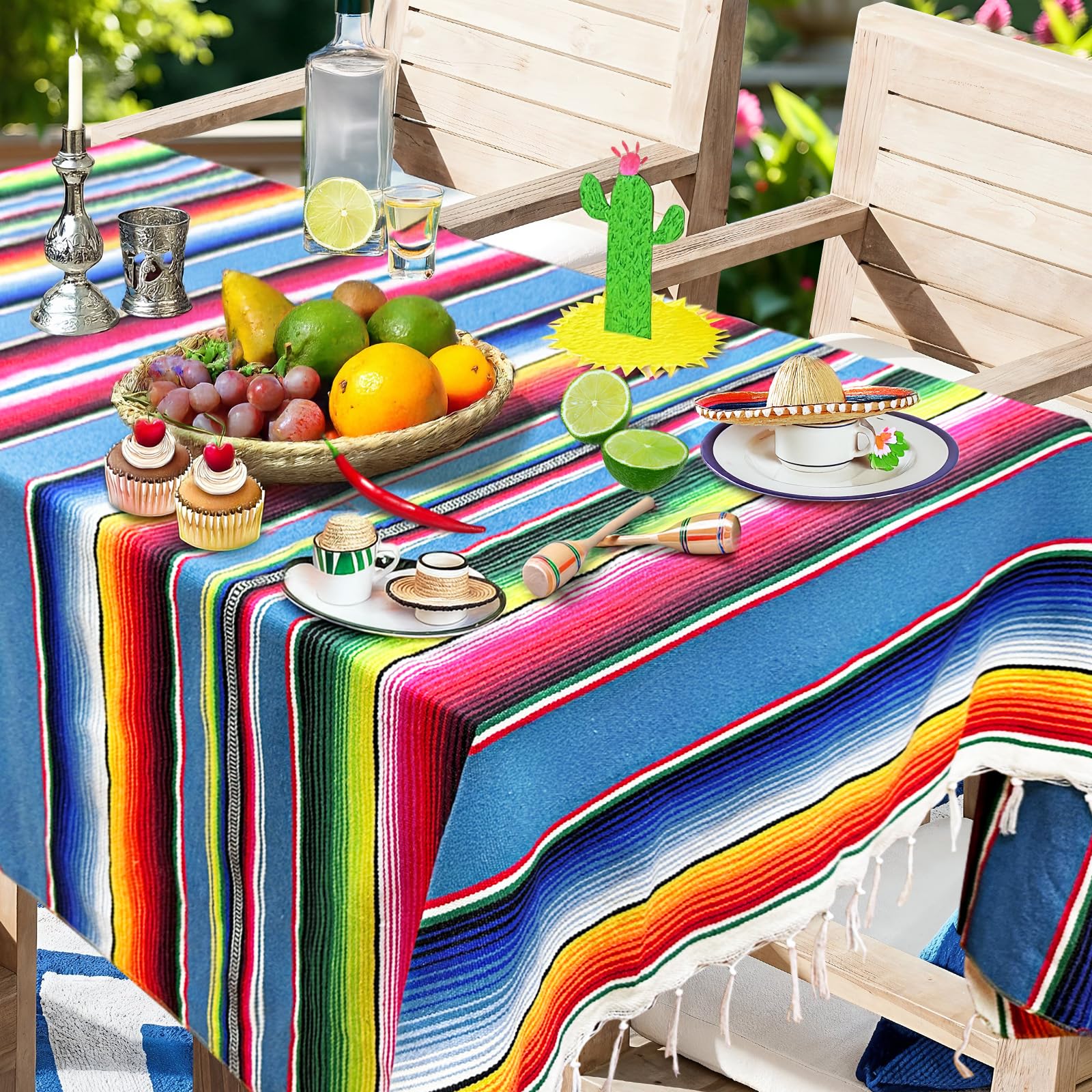 OurWarm vivid psychedelic colors brighten fiesta decor and celebrations