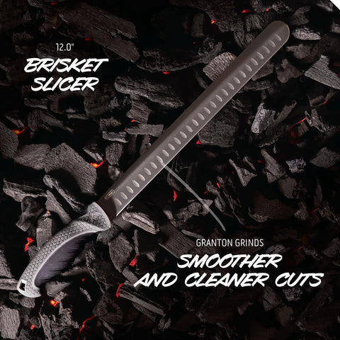 OUTDOOR EDGE ErgoMax brisket slicing knife delivers clean, even cuts.