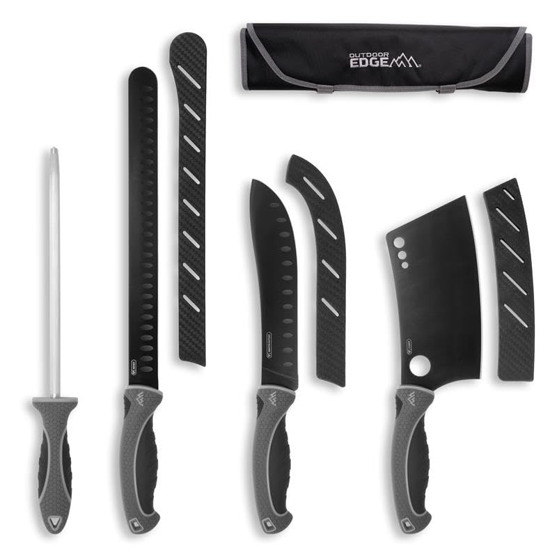 OUTDOOR EDGE ErgoMax cleaver knife for precise chopping at home or outdoors.