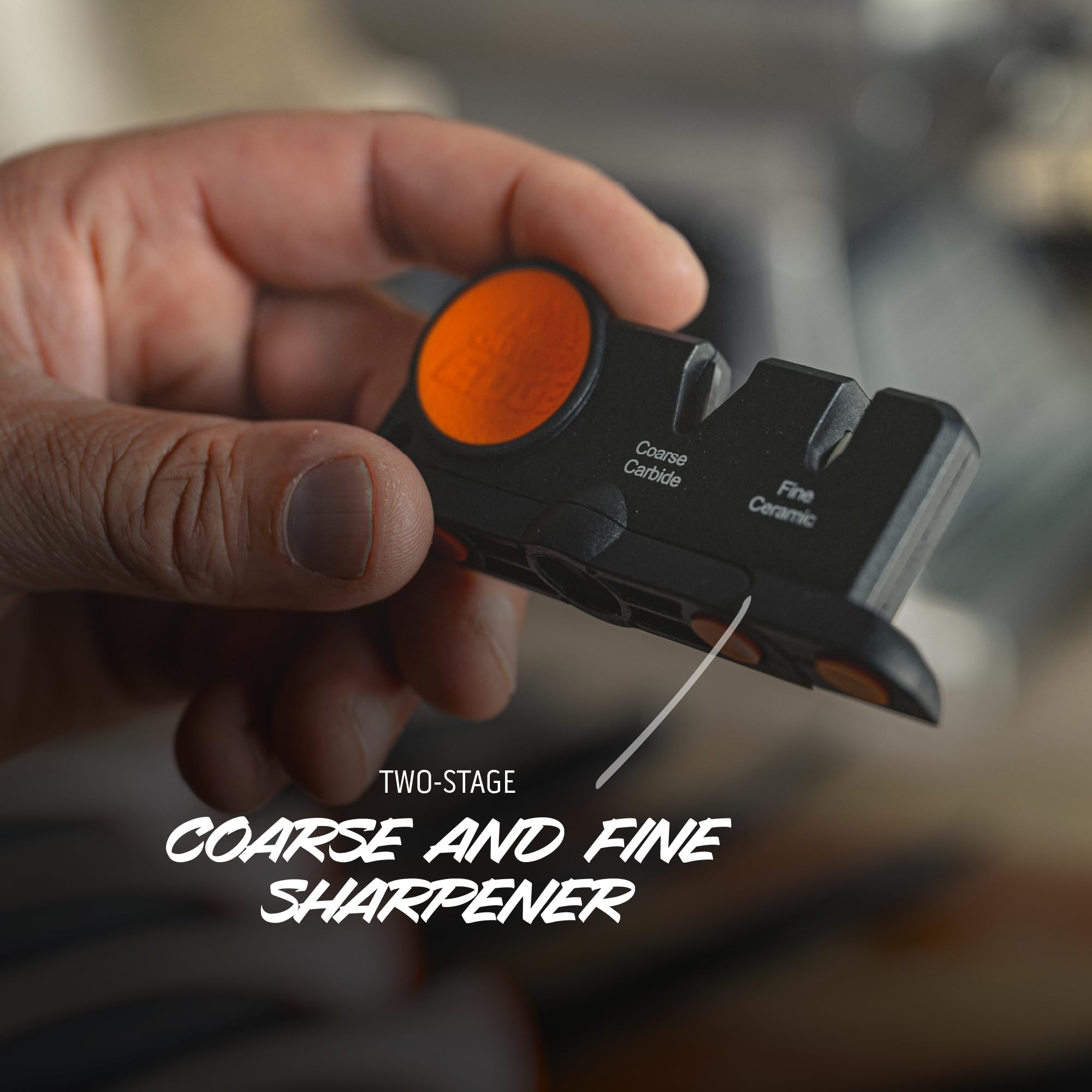 Outdoor Edge ErgoMax sharpening materials for quick edge refresh