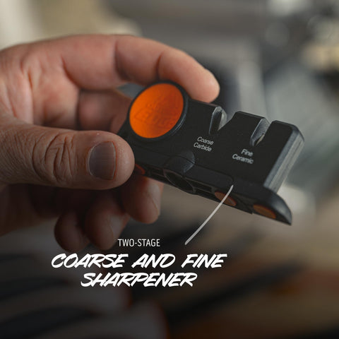 Outdoor Edge ErgoMax sharpening materials for quick edge refresh
