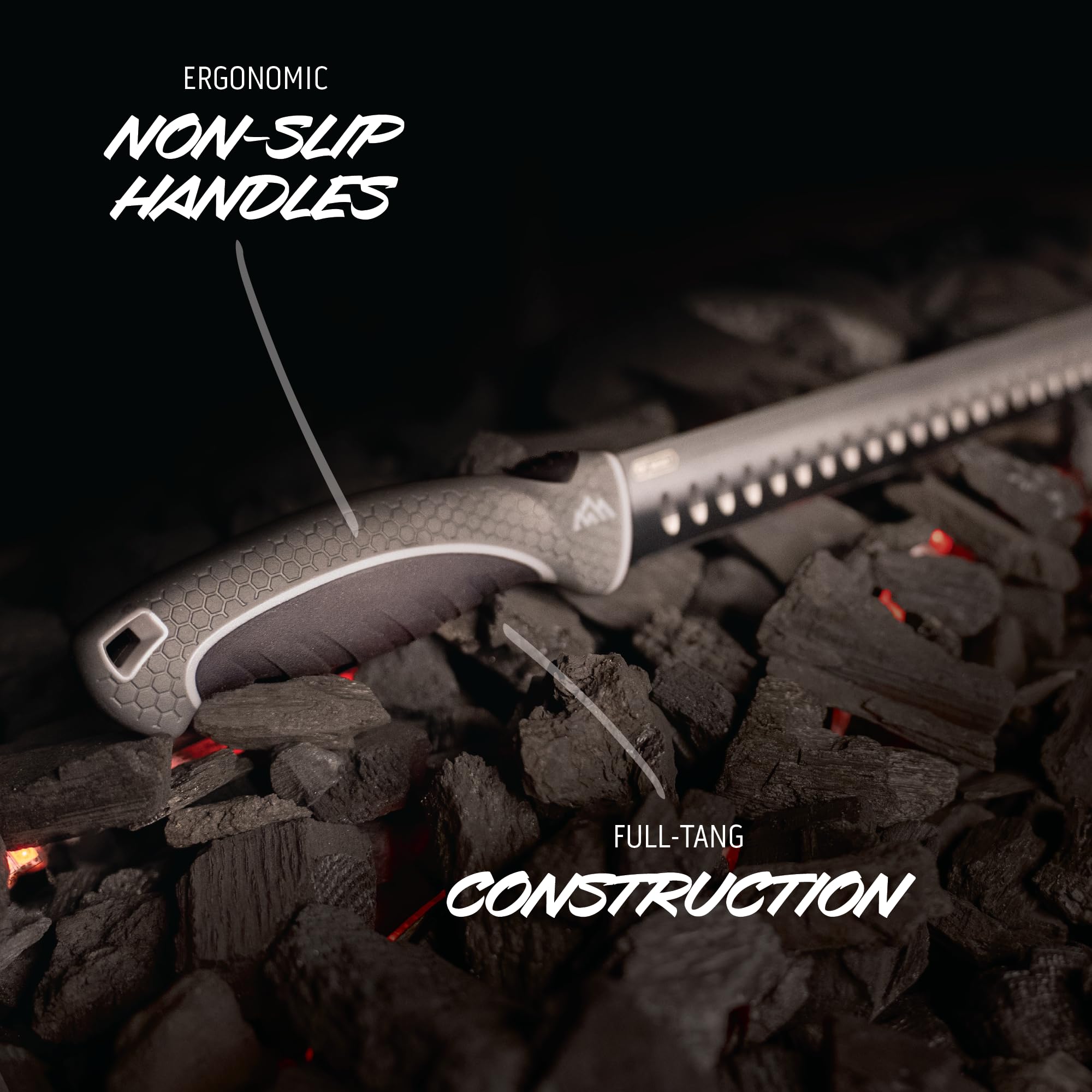 OUTDOOR EDGE ErgoMax titanium-coated blades resist wear for long-lasting use.