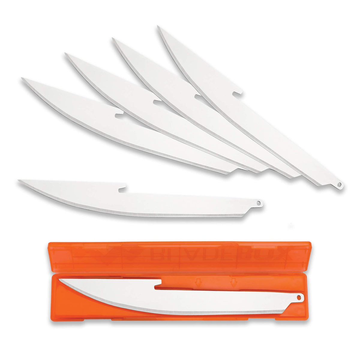 Outdoor Edge Razorsafe 3.5-inch blades spread for quick field selection